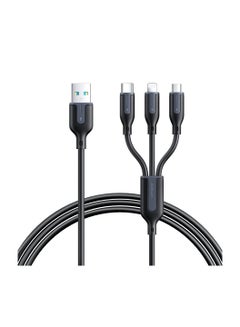 اشتري S-1T3018A15  3.5A Lightning+Type-C+Micro 3-in-1 Charging Cable /2M black في مصر