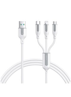 اشتري S-1T3018A15  3.5A Lightning+Type-C+Micro 3-in-1 Charging Cable /2M White في مصر