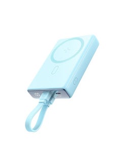 اشتري 10000 mAh Joyroom - Magnetic Power Bank (20W) - MagSafe Compatible, USB-C Port, Including USB-C to Lightning Cable Blue في مصر