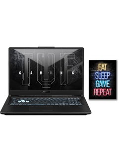 Buy Asus TUF F17 Gaming Laptop 17.3" FHD 144Hz Display Core i5-11400H 16GB 512GB SSD NVIDIA RTX 3050 4GB Graphics Backlit Eng Key WIN11 Black With Free Gaming Quotes English Graphite Black in UAE