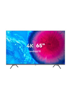 اشتري 4K UHD Frameless Smart TV 65 Inch Android, Youtube, Netflix, Big Size Ultra HD Television With Full Size Screen, No Frame 65UA1410E Black في الامارات