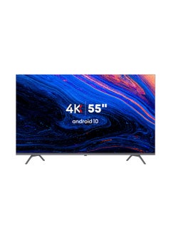 اشتري 4K UHD Frameless Smart TV 55 Inch Android, Youtube, Netflix, Big Size Ultra HD Television With Full Size Screen, No Frame 55UA1410E Black في الامارات