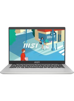 اشتري Modern 14 Laptop With 14-Inch Display, Core i5-1335U Processor/8GB RAM/512GB SSD/Intel Iris XE Graphics/Windows 11 English/Arabic Silver في الامارات