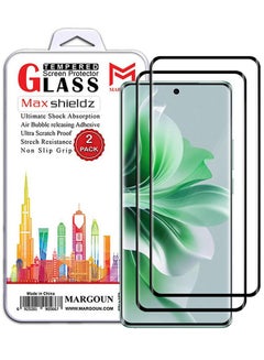 Buy 2 Pack For Oppo Reno11 Screen Protector Full Coverage Screen Protector Clear Anti-Bubble Shield Tempered Glass Clear in UAE