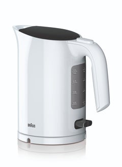 Buy PurEase Water Kettle, Fast boiling, 3-Ways protection 1 L 2200 W WK 3000 WH White in UAE