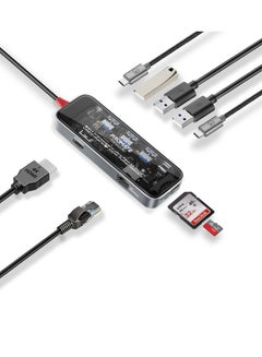 اشتري موزع بروميت USB-C، محور وسائط متعدد الشاشات 9 في 1 مع Prime 4K@60 هرتز HDMI، شبكة محلية عالية السرعة 1000 ميجابت في الثانية، فتحة بطاقة SD/TF، منافذ USB-A مزدوجة 5 جيجابت في الثانية، 100 واط USB-C ☀ توصيل الطاقة باللون الأسود في مصر