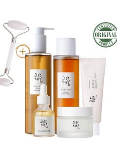 Buy Infinite Hydration Collection For Natural Glow Ginseng Cleansing Oil Ginseng Essence Water Glow Serum Dynasty Cream Sunscreen Rice + Probiotics SPF50+ PA++++ 410ml in UAE