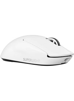 اشتري Logitech G PRO X SUPERLIGHT 2 LIGHTSPEED Wireless Gaming Mouse, Lightweight, LIGHTFORCE Hybrid Switches, HERO 2 Sensor, 32,000 DPI, 5 Programmable Buttons, USB-C Charging, PC & Mac - White في الامارات