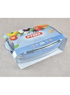 Buy Rectangular Casserole Dish Transparent 6.5Liters in UAE