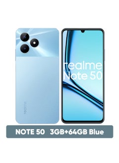 اشتري Note 50 Dual SIM Sky Blue 3GB RAM 64GB 4G - Middle East Version في السعودية