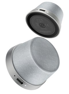 اشتري Bluetooth Magnetic Base Speaker, Premium 3W True Wireless Portable Speaker with HD Sound,40mm Dynamic Drivers,Long-Lasting 12H Playtime, and Bluetooth V5.3, Punch Silver في السعودية
