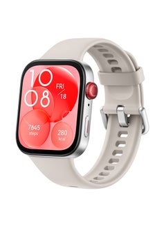 Buy Watch Fit 3 Smartwatch, 1.82 Inch Amoled Display, Comfortable And Stylish Design, Scientific Workout Coach, Upgraded Health Management, Compatible With iOS And Android Moon White in UAE