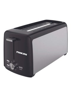 Buy 4 Slice Bread Toaster Powerful 1400W With 7 Browning Setting Control Perfect Toast With Defrost Cancel Functions And Removable Crumb Tray Sleek Design Superior Toasting Performance 1400 W NBT666S1 Black/Silver in UAE