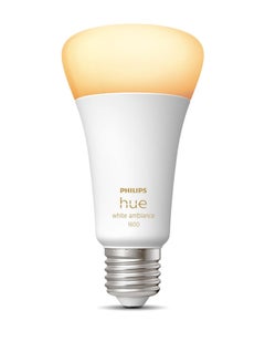 اشتري Philips Hue NEW White Ambiance Smart Light Bulb 100W - 1600 Lumen [E27 Edison Screw] With Bluetooth. Works with Alexa, Google Assistant and Apple Homekit Multi White في الامارات