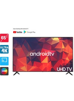 اشتري 65-Inch Ultra HD 4K Smart Android Television with Wallmount Black - DTD6521BU/DTD65BU. DTD6521BU/DTD65BU Black في السعودية