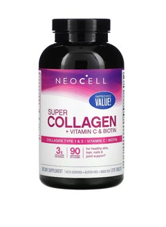 Buy Super Collagen  Vitamin C & Biotin 270 Tablets in UAE