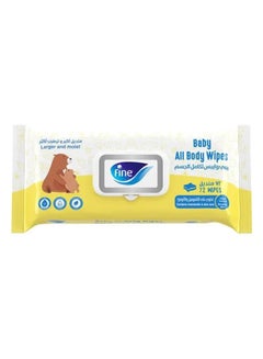 Buy Baby All Body Wipes Contains Chamomile And Aloe Vera 72Pcs in UAE