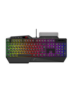 Buy Gaming, Wired Keyboard 108 Keys With RGB Backlit Backlight Wrist Rest For PC Mac Xbox Gamer Office in Saudi Arabia