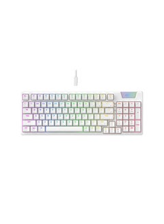 Buy Gamenote KB885L Mechanical Keyboard, White - 50 Million Keystroke Lifespan, Customised RGB Backlit, Gasket Structure Design, Separable Design of Keyboard & Cable, All Keys Role Over | HVKB-KB885L-WH in UAE