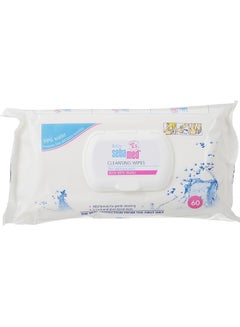 Buy Baby Cleansing Wet Wipes With 99% Water 60 Pieces Pack in UAE