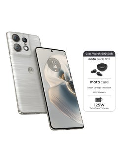 Buy Edge 50 Pro Dual SIM  Moonlight Pearl 12GB+12GB RAM 512GB 5G With Buds And Accidental Damage Protection - Middle East Version in Saudi Arabia