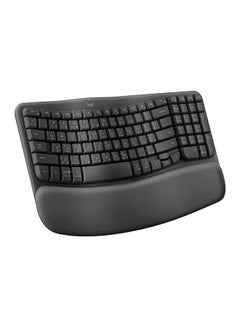 Buy Wave Keys Wireless Ergonomic Keyboard with Cushioned Palm Rest, Comfortable Natural Typing, Easy-Switch, Bluetooth, Logi Bolt Receiver, for Multi-OS, Windows/Mac, AR Layout - Graphite (Pc) Graphite in Egypt