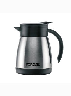 Buy Borosil Vacuum Insulated Stainless Steel Teapot Flask Vacuum Insulated Coffee Pot - 500 ml silver in UAE