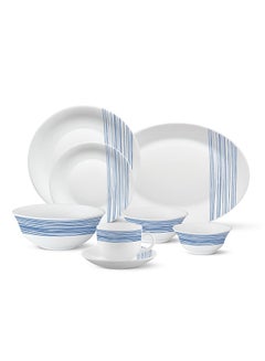 Buy Larah Plano Opal 38 Pc Dinner Set Spring Fall Blue in UAE