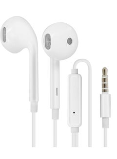 Buy In-Ear Wired Earphone With Built-In Microphone 3.5Mm Compatible With Oppo White in Egypt