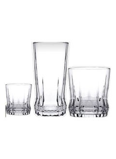 اشتري Gaia Tumbler Set Of 18 Pcs Clear في مصر