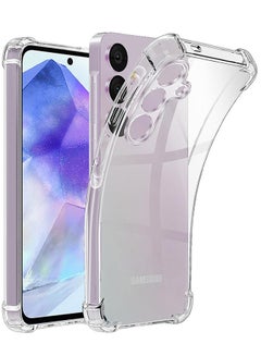 Buy Samsung Galaxy A55 5G Gorilla Case Shock-Absorption Flexible Clear TPU Rubber Protective Cell Phone Cover Slim Fit Transparent Protective Case Cover Clear in Saudi Arabia