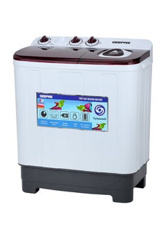 اشتري Twin Tub Top Loaded Washing Machine With Magic Filter, Big Pulsator, Air Dry Function, Transparent Top Lid, Collars & Cuff Washboard, Powerful Wash 5 kg 510 W GSWM18045 White في السعودية