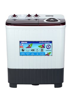 اشتري Twin Tub Top Loaded Washing Machine With Magic Filter, Big Pulsator, Air Dry Function, Transparent Top Lid, Collars & Cuff Washboard, Powerful Wash 7 kg 530 W GSWM18046 White في السعودية