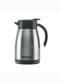 Buy Borosil Vacuum Insulated Stainless Steel Teapot Flask Vacuum Insulated Coffee Pot - 750 ml silver in UAE