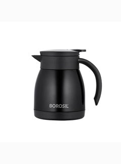 Buy Borosil Vacuum Insulated Stainless Steel Teapot Flask Vacuum Insulated Coffee Pot Black - 500 ml black in UAE