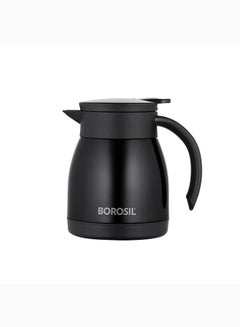 اشتري Borosil Vacuum Insulated Stainless Steel Teapot Flask Vacuum Insulated Coffee Pot Black - 500 ml black في الامارات