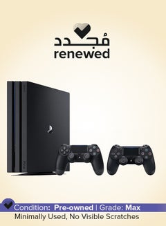 Buy Renewed -  PlayStation 4 Pro 1TB Black With 2 Controller in Saudi Arabia