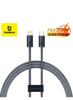 Buy iPhone Charger Cord,3.3ft Nylon Braided USB C To Lighting Cable, 20W PD Type C To iPhone Fast Charging Data Cable Compatible With iPhone14/13/12/11 Pro Max/XS MAX/XR/XS/X/8/7 Plus iPad Grey in UAE