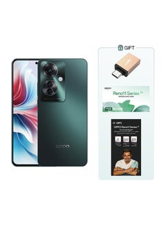 Buy Reno 11F 5G Dual SIM Palm Green 8GB RAM 256GB - Middle East Version With Gift Wireless Earphones in Saudi Arabia