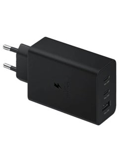 اشتري 65W Super Fast Charger with Type-C to Type-C Cable - 65W Type-C & 25W Type-C & 15W Type A Compatible with Galaxy Note S21 S23 10 Ultra S10 S9 Plus - S22 - S22 Ultra (Black) Black في مصر