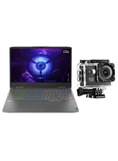 اشتري LOQ Gaming Laptop With 15.6-Inch FHD Display, Core i7-13620H Processor/32GB RAM/1TB SSD/8GB NVIDIA Geforce RTX 4060 Graphics Card/Windows 11 With FREE Sports Action Camera English Storm Grey في الامارات