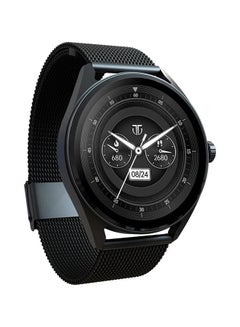 Buy Crest Smart Watch 1.43"AMOLED Round Display, BT Calling, Health Monitoring Mesh Black in UAE