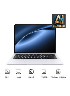 اشتري كمبيوتر محمول MateBook X Pro بشاشة OLED مرنة مقاس 14.2 بوصة ومعالج Intel Core Ultra 7 وذاكرة وصول عشوائي سعة 16 جيجابايت ومحرك أقراص SSD سعة 1 تيرابايت وبطاقة رسومات Intel Iris XE ونظام التشغيل Windows 11 Home في السعودية