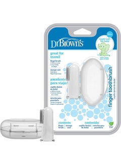 Buy Dr Browns Silicone Finger Toothbrush with Case, 3+ Months - Clear in Egypt