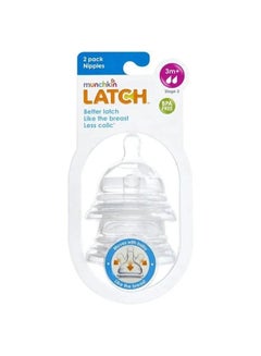 Buy Munchkin Latch Stage 2 Nipple, 3+ months - 2 Pieces in Egypt