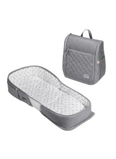 Buy Portable Folding Baby Bassinet Crib Diaper Bag | Grey in Egypt