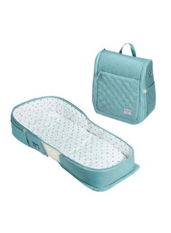 Buy Portable Folding Baby Bassinet Crib Diaper Bag | Sea Green in Egypt