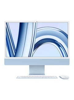 اشتري iMac M3 24-Inch Display, M3 8 Core CPU- 10 Core GPU Processor/24GB RAM/1TB SSD/Intel Iris XE Graphics/macOS English/Arabic Blue في الامارات