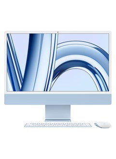اشتري iMac M3 24-Inch Display, M3 8 Core CPU- 10 Core GPU Processor/16GB RAM/1TB SSD/Intel Iris XE Graphics/macOS English/Arabic Blue في الامارات