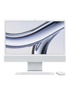 اشتري iMac M3 24-Inch Display, M3 8 Core CPU- 10 Core GPU Processor/24GB RAM/2TB SSD/Intel Iris XE Graphics/macOS English Silver في الامارات
